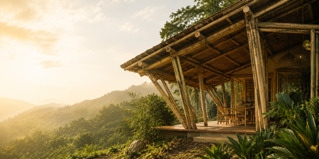 Construções com bambu gigante