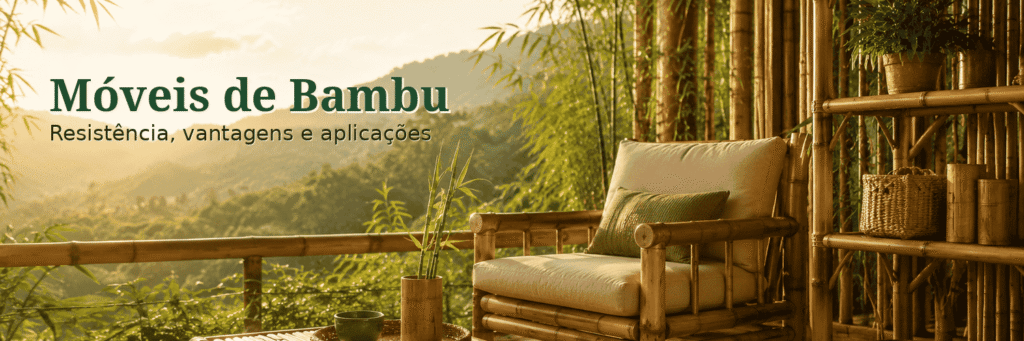 Móveis de bambu feitos com Dendrocalamus asper