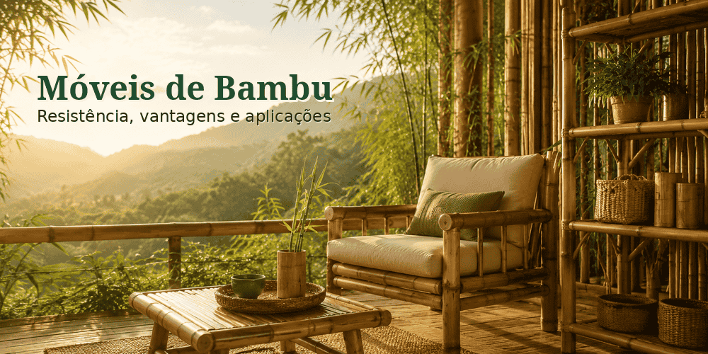 Móveis de bambu feitos com Dendrocalamus asper